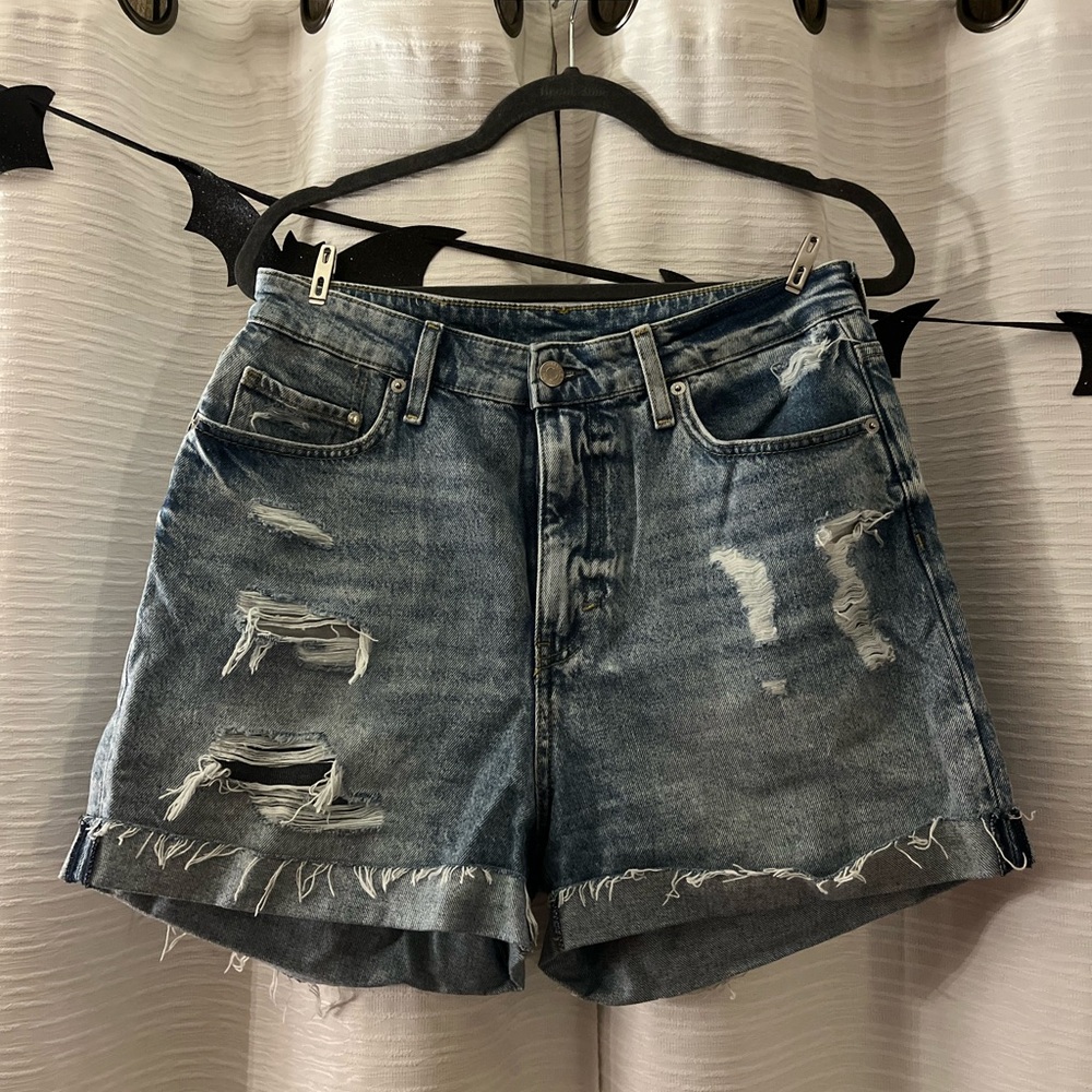 H&M Ripped Denim Jean Shorts